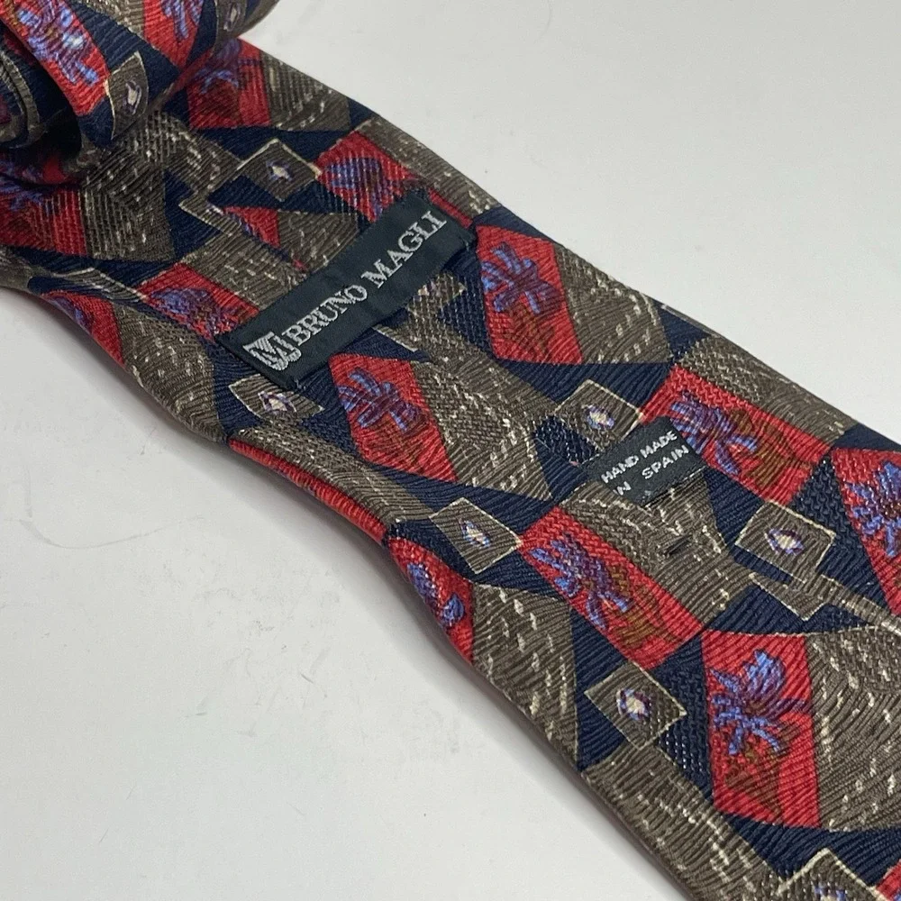 Bruno Magli 100% Silk Tie Necktie Made‎ In Italy Classic Man Men's